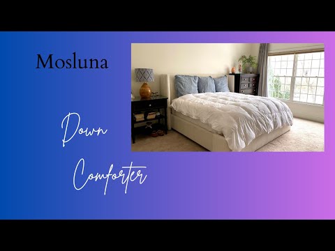 Mosluna Feather Down Fiber Comforter | Luxury Queen Duvet Insert for All Seasons!