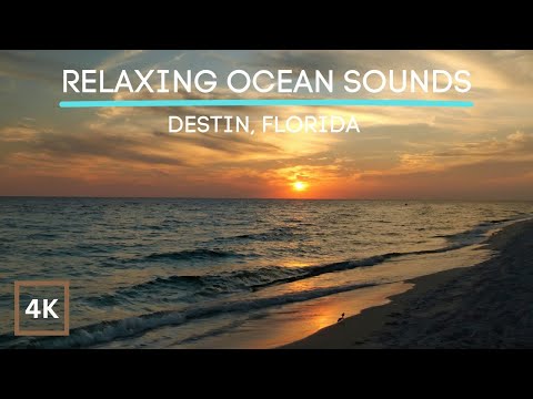 Experience the Calm: 3 Hours of Relaxing Ocean Sounds in 4K UHD from Destin, Florida - White Noise