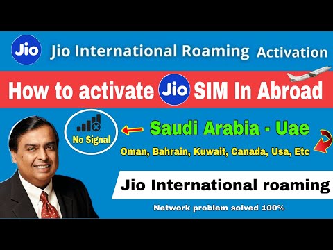 How to use Jio SIM in abroad | jio international roaming activation | jio sim network problem