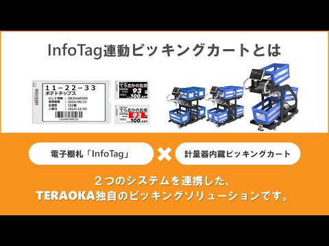 InfoTag連動ピッキングカート│物流センター・ネットスーパー向けピッキングカート【寺岡精工】