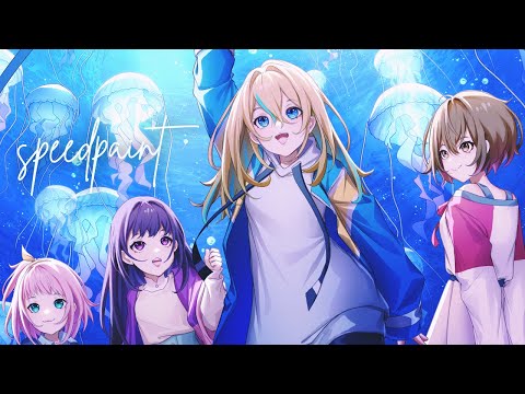 jellyfish aquarium ✦ speedpaint 【CLIP STUDIO PAINT】