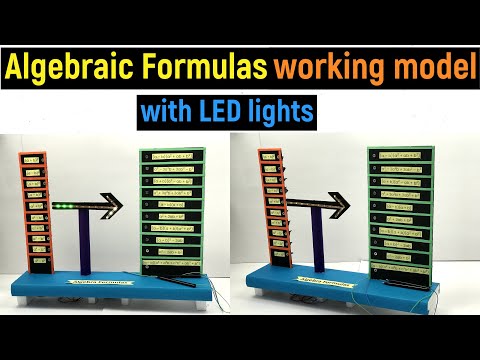 algebraic expressions maths working model with lights - maths tlm model - b.ed project model ideas