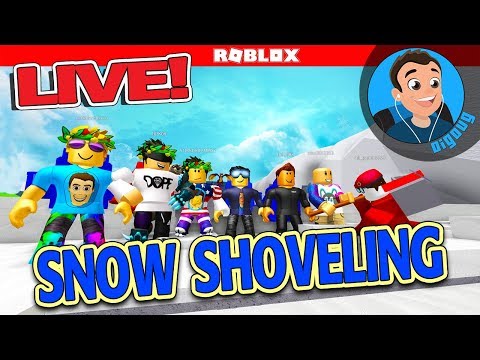 Come Shovel Snow with me in Roblox Live! DigDugPlays Roblox Snow Shoveling Simulator