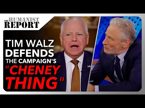 Jon Stewart GRILLS Tim Walz About Kamala’s Embrace of the Cheneys