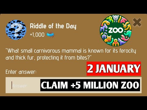 Riddle Of The Day Zoo 3 January | Zoo Rebus Of The Day | Rebus Of The Day Zoo 3 January