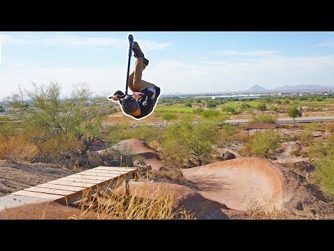 SCOOTERING ON BMX DIRT JUMPS