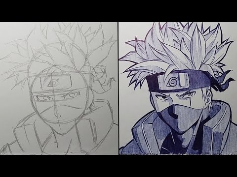 How To draw Kakashi Hatake Step By step - [Naruto Shippuden]