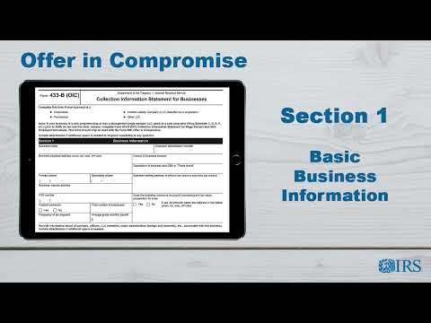 How to Complete Form 433-B (OIC) - Section 1 Basic Business Information