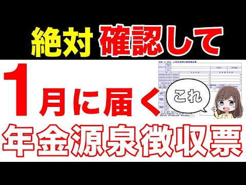 【2024年】1月に届く！年金の源泉徴収票の確認項目！ココだけは絶対にチェック！【年金受給者/源泉徴収票】