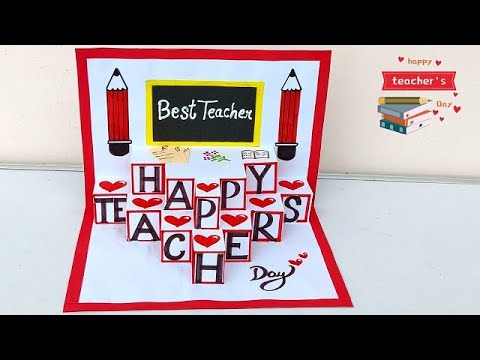 How to make Teacher's day card 2023 / Handmade Teacher's day card making 😍 #ezyyhacks