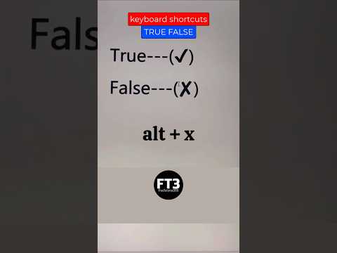 True False shortcuts tricks #computer #windows #keyboard #tricks