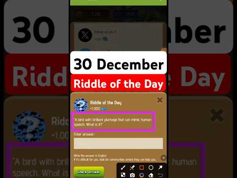 Riddle Of The Day Zoo 30 December| Zoo Riddle Of The Day | Riddle Of The Day X Empire