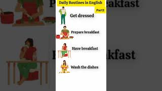 Daily Routines in English #letslearnenglish #shorts #viral #ytshorts