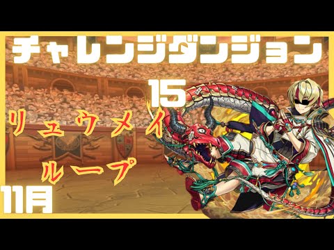 【パズドラ】リュウメイの勝ちだ　11月チャレンジダンジョンLv15