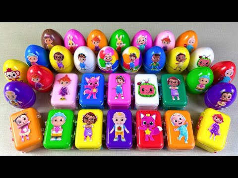 PINKFONG Eggs CLAY: Looking For Cocomelon Suitcase with Slime Coloring! Satisfying ASMR Videos