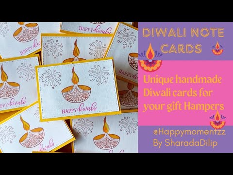 Diwali note cards: Unique handmade greeting card for your customised Diwali hampers #diwaigreetings