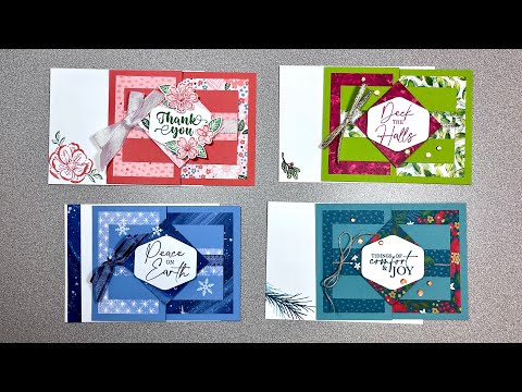 Dressed Up Easy Fun Fold with 6” x 6” DSP - Mystery Stamping Revealed - 11-29-33