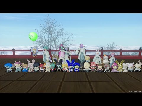 【ドラクエ10】お正月イベント会場サーバ３５四神の舞台でカウントダウンするうさよ！🐰20241231