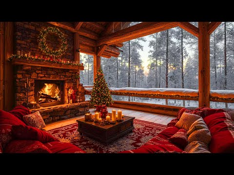 Christmas Jazz 2025 in Cozy Christmas Balcony Ambience 🎁 Relaxing Christmas Jazz Instrumental Music