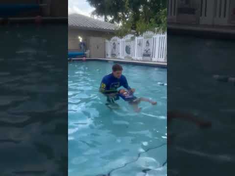 How To Practice Floating With a Cadet While Keeping Your Eyes on the kids at the steps.