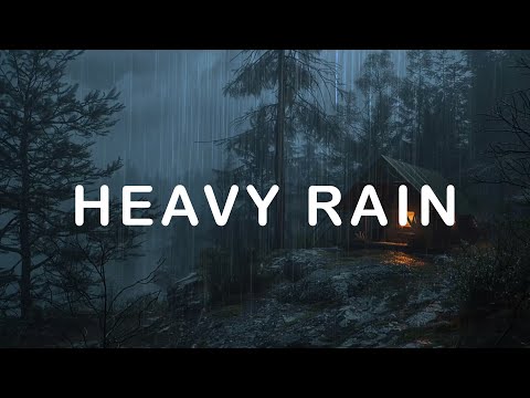 🔴 Heavy Rain for Sleeping fast - Rain Sounds to Stop Insomnia & Block Noises