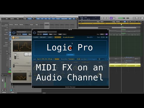 Logic Pro - How to use MIDI FX modulation on an audio channel