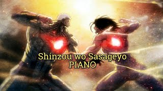 Attack on Titan - opening 2 . Shinzou wo Sasageyo. piano cover.