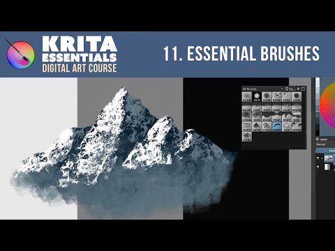 Custom Krita Brushes for Painting - Krita Tutorial for Beginners (Lesson 11) 🖌️