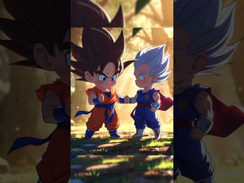 Kid Goku & Vegeta #shorts #anime #goku #vegeta #ai #funny