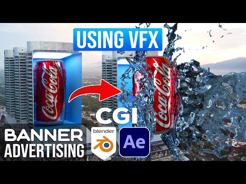 How To Create Brand's CGI Ads Using VFX in Blender | Blender VFX Tutorial