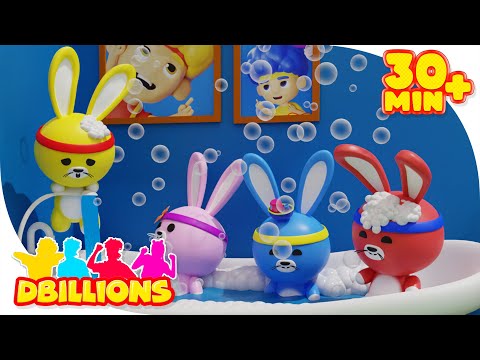 Little Bunnies, Go To Bath! | Mega Compilation | D Billions Kids Songs