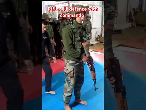 Rifle self defence with commando | indianarmy self defence | self defence #shorts