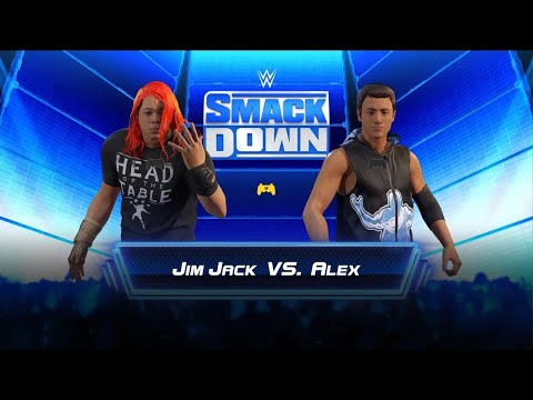 WWE 2K22 AWA friday Night Smackdown: Jim Jack vs the debut of Alex