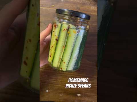 Today on the Homestead: Easy Quick Pickled- Pickle Spears! | Kitchen Staple Recipe #shorts