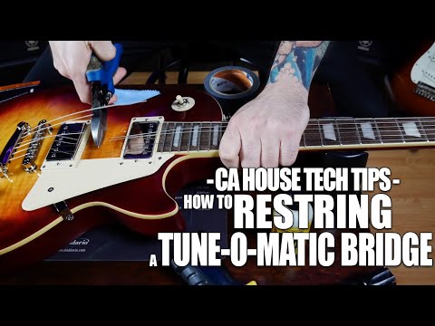 How to restring a Tune-o-matic guitar