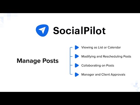 SocialPilot Walkthrough: Manage Posts