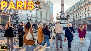 Paris, France 🇫🇷 - 4K PARIS Morning  Walk ☕ 11 January 2025 Paris walk ❤️ With Captions