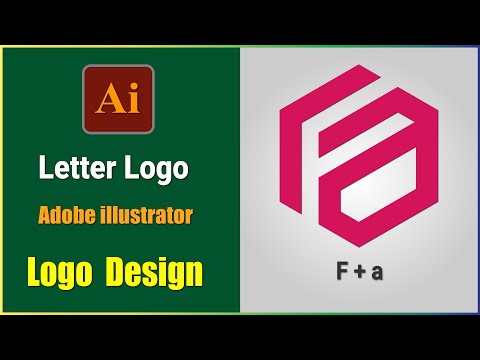 How to design F+a letter Logo in Adobe Illustrator | Logo Design Tutorial