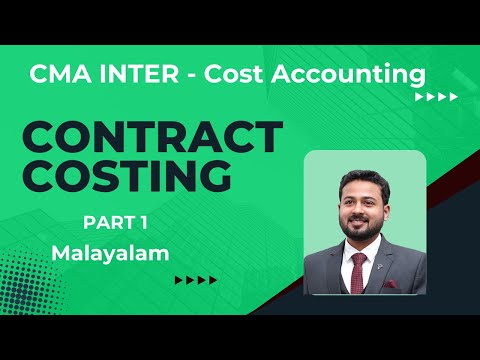 Contract Costing | CMA inter | Malayalam | CMA Ramees Karat