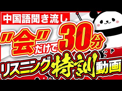 【中国語聞き流し】“会”だけで30分リスニング特訓