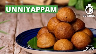 Unniyappam Recipe | Banana Paniyaram | Sweet Paniyaram | How to make Perfect Unniyappam | Cookd