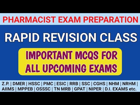 Pharmacist exam preparation | AIIMS | PMC | OSSSC | HSSC | Z.P. | RRB exam questions @MANISH06