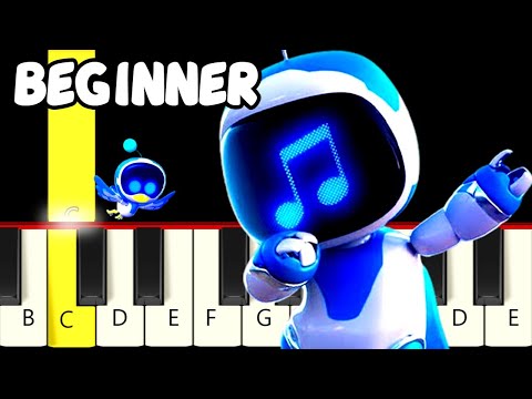 Astro Bot - Crash Site Theme - Fast and Slow Piano Tutorial - Beginner