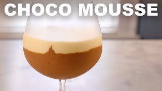 White & dark chocolate mousse — no raw eggs