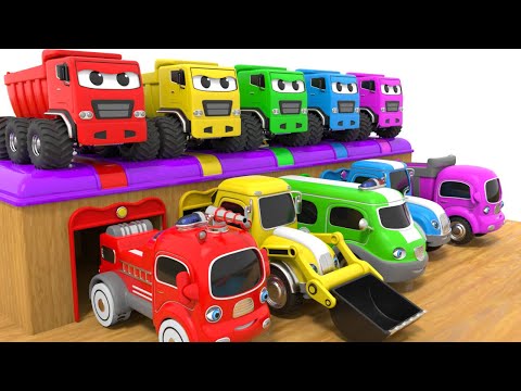 5 Fun Vehicles for Kids 🚗🚁🚒 | Cartoon Adventure with Cars, Trucks, and More!