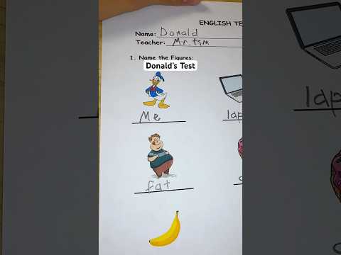 Grading Donald’s test #asmr #school #teacher #test #quiz #emojichallenge