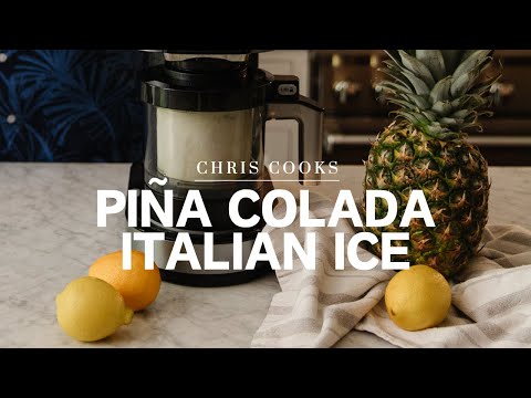 Piña Colada Italian Ice in the Ninja CREAMi