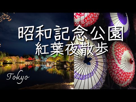 【TOKYO🇯🇵夜散歩】ライトアップされた昭和記念公園で日本庭園と盆栽bonsaiを愛でてみた