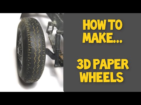 How to make 3D paper wheels. (paper model)