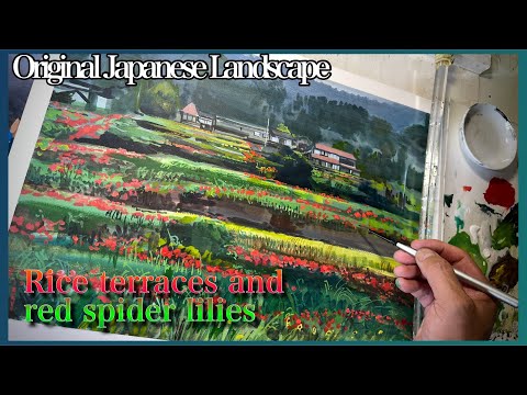 342【上級者向け】雨の棚田と彼岸花342 [Advanced] Rainy rice terraces and red spider lilies